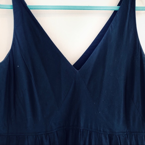 J. Crew Factory | Navy Cotton ALine Sundress Sz 14 - Picture 3 of 8